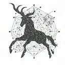 capricorn constellation tattoo design idea