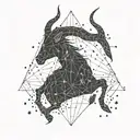 capricorn constellation tattoo design idea