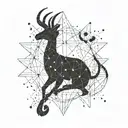 capricorn constellation tattoo design idea
