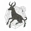 capricorn constellation tattoo design idea