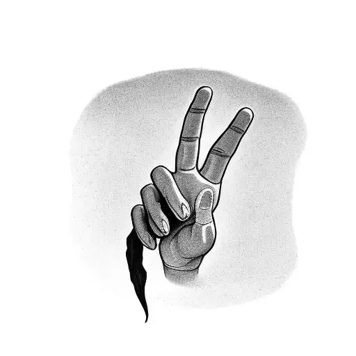 A hand reaching out for a handshake with an evil creature emerging tattoo design idea