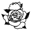 ducks in peony  tattoo design idea