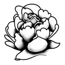 ducks in peony  tattoo design idea