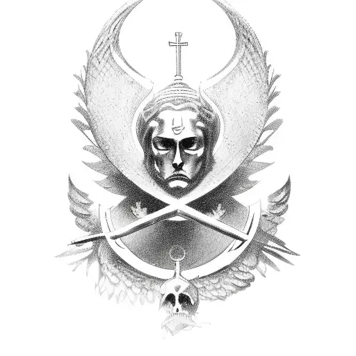 saint michael tattoo design idea