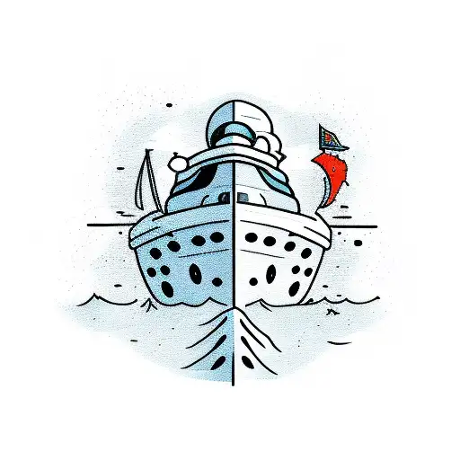 sinking ship tattoo design idea