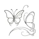 bipolar 2 butterfly tattoo design idea