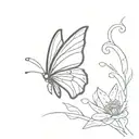 bipolar 2 butterfly tattoo design idea
