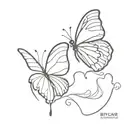 bipolar 2 butterfly tattoo design idea