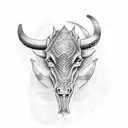 Donlan text with longhorn tattoo design idea