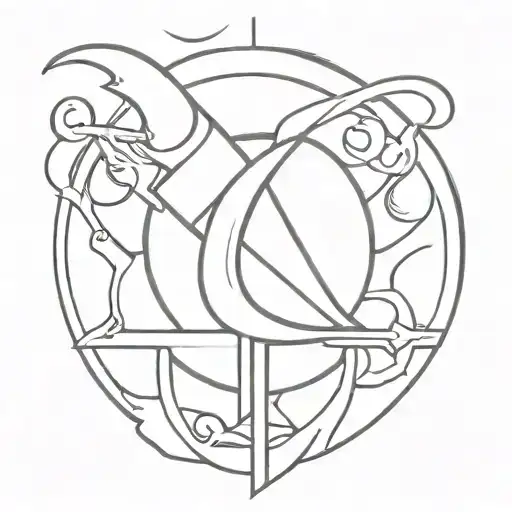 trigger and mafia symbol incorporated tattoo design idea