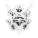 Papel keys, illuminate  tattoo design idea