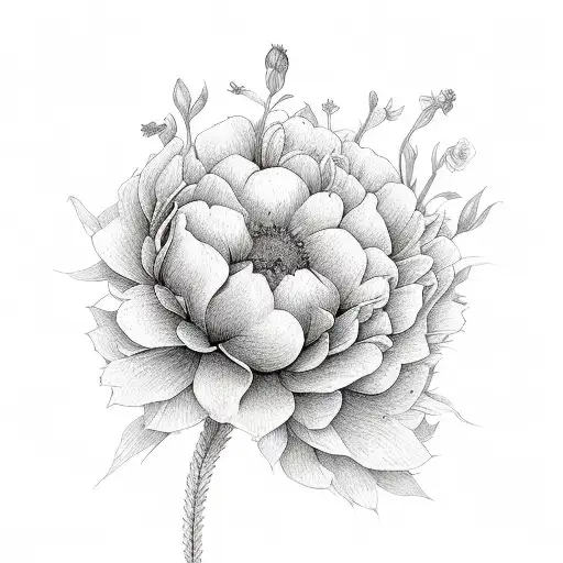 Birth flowers from September August April  tattoo design idea