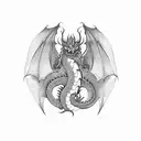 cute dragon tattoo design idea