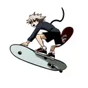 rat in a skateboard tattoo design idea
