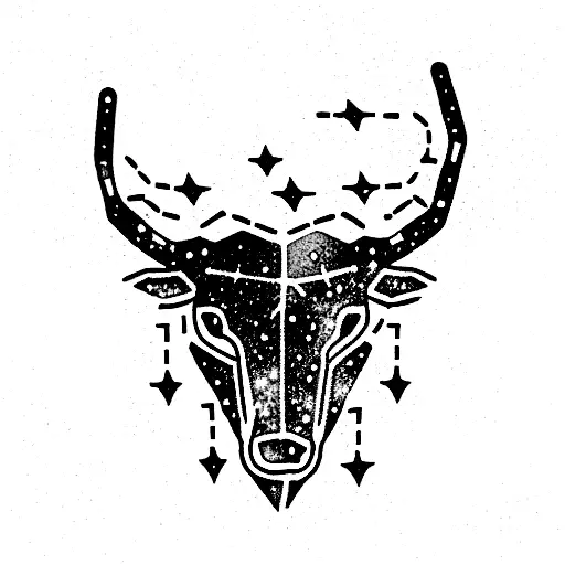 taurus constellation tattoo design idea