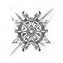 mace with chains  tattoo design idea