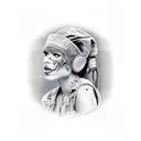 el rostro del sombrerero loco de Alicia en ell pais de las maravillas tattoo design idea