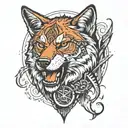 a forearm tattoo that highlights being a maverick, nomad, loner, weird, independent but capable, and lone wolf kinda of  tattoo design idea