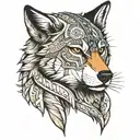 a forearm tattoo that highlights being a maverick, nomad, loner, weird, independent but capable, and lone wolf kinda of  tattoo design idea