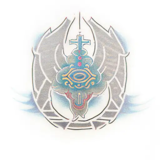 ankh, but the upper part is an omega tattoo design idea