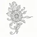 henna design tattoo design idea