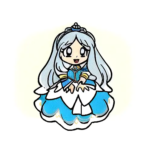 story of cinderella  in comic style  tattoo design idea