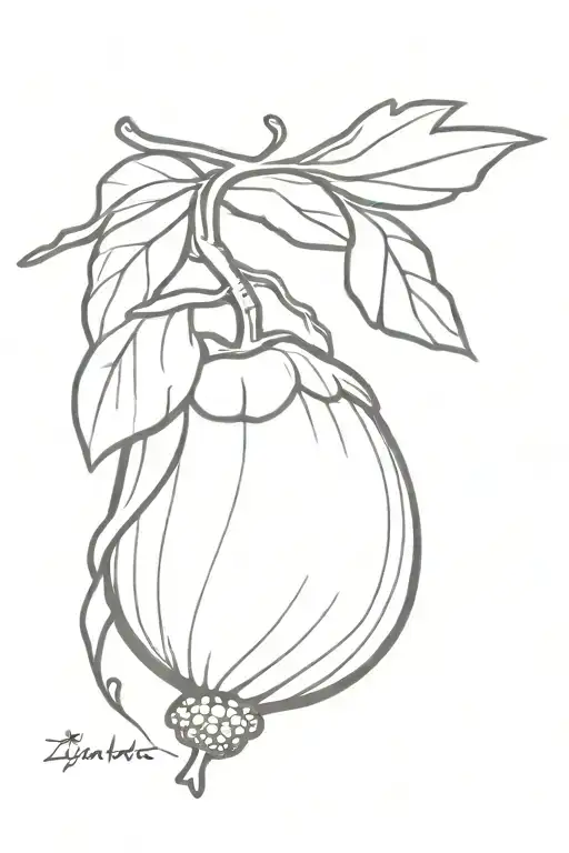 acorn with number 11 11 11  tattoo design idea