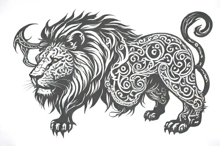 lion of judah tattoo design idea