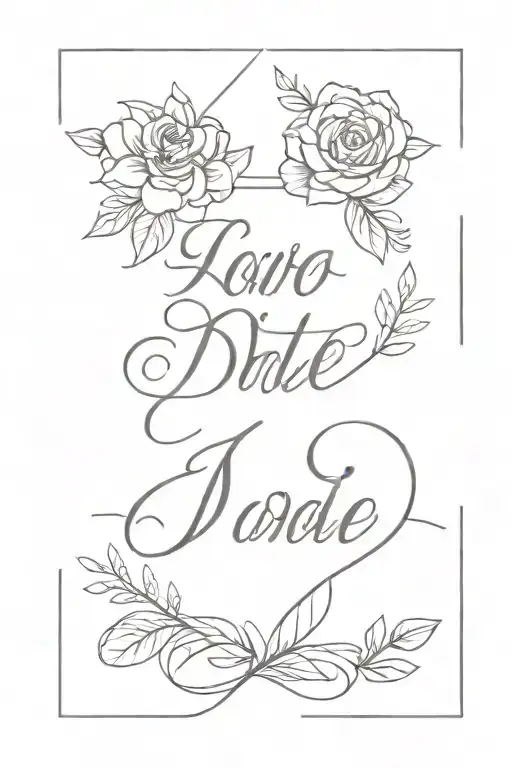 Wedding date tattoo tattoo design idea