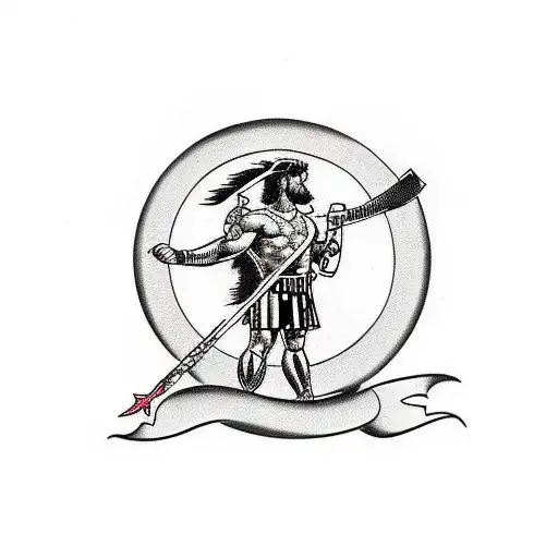 Roman Gladiator tattoo design idea