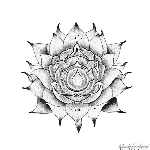 Buddha chakra lotus  tattoo design idea