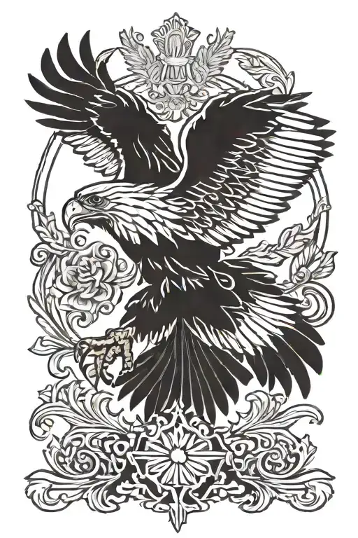 Albanian Eagle skenderberg tattoo design idea