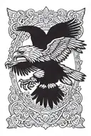 Albanian Eagle skenderberg tattoo design idea
