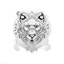 leo zodiac with the date of 28th August 2003 tattoo design idea