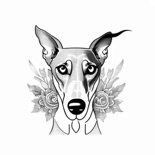 galgo español tattoo design idea