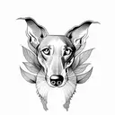 galgo español tattoo design idea