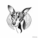 galgo español tattoo design idea