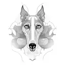 galgo español tattoo design idea