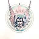 Angel and demon tattoo design idea