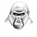 Angry Gorilla With Crown tattoo design idea