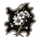 cherry blossom tree  tattoo design idea