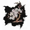 cherry blossom tree  tattoo design idea
