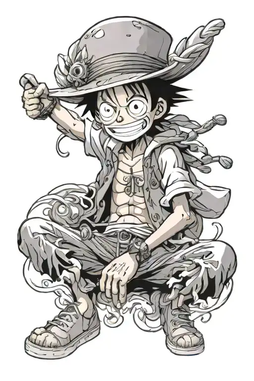 luffy v 5 gire tattoo design idea