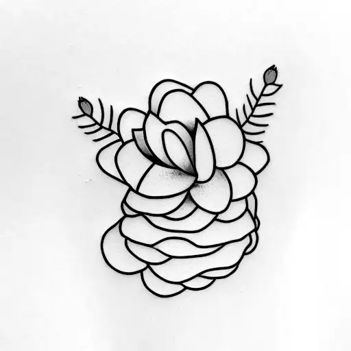 A minimalist tattoo of a stack of books with a small flower growing out of it, representing your love for reading and flowers tattoo design idea