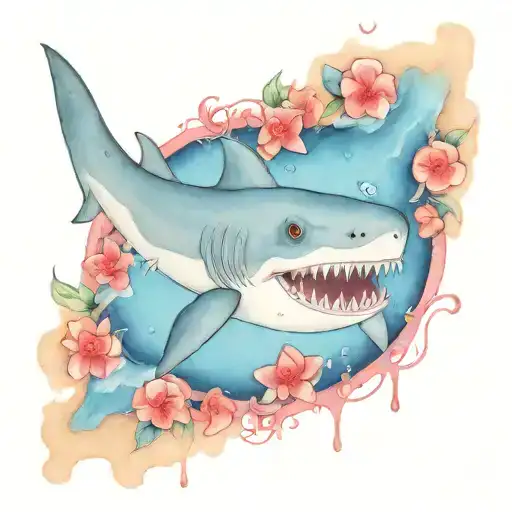 jaws ruined swimming baby you ruined love tattoo design idea