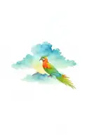 Quetzal, Torrogoz, volcano fire Guatemala, smoke, clouds tattoo design idea