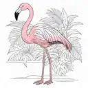Flamingo standing proudly tattoo design idea