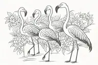 Flamingos tattoo design idea
