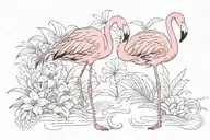 flamingo tattoo design idea