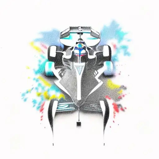 F1 car tattoo design idea